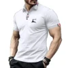 Summer fashion short sleeved polo shirt with printed casual short sleeved collar shirt