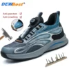 New men's rotary button shoes lightweight summer anti-odor safety shoes men anti-smash anti-puncture safety work shoes