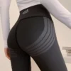 BIVIGAOS Fall Air Layer Liquid Sharkskin Leggings Women Black High Waist Butt Lifter Sport Legging Casual Tight Fitness Leggings