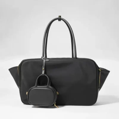Cowhide Lady's Tote Bag Luxury Waterproof Black Leather Blue Handbag Desinger Crossbody Bag Commuter Shoulder Bag Shopping 2025