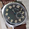Baltany 1921 Classic ST1701 Men's Automatic Mechanical Watch Luxury Sapphire Stainless Steel Leather Waterproof 5Bar Retro Glow